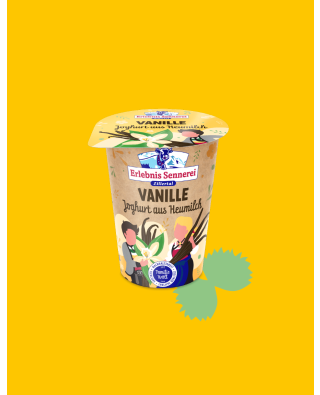 Vanillejoghurt aus Heumilch